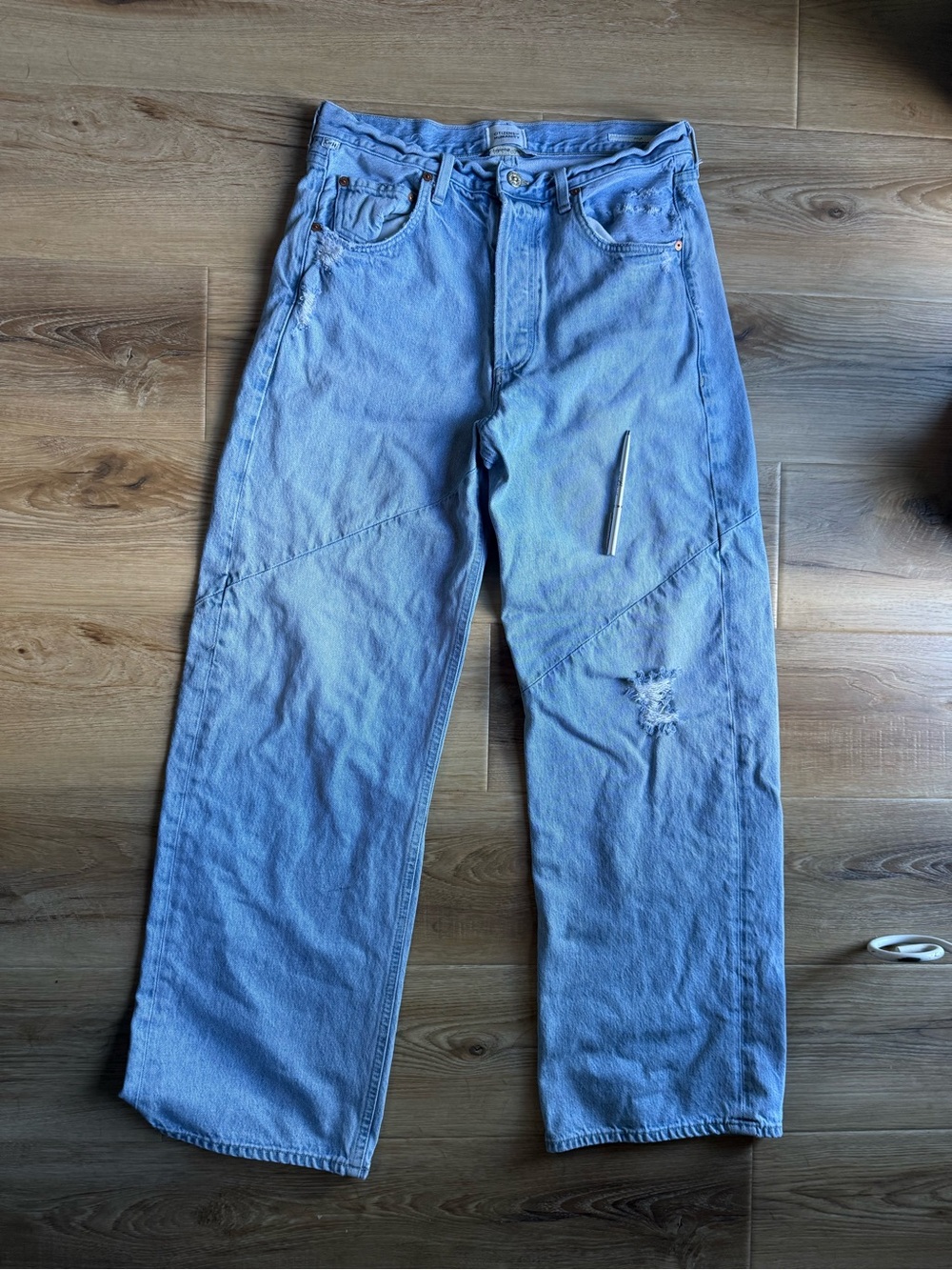 Citizens Of Humanity Light Blue Wide-Leg Jeans